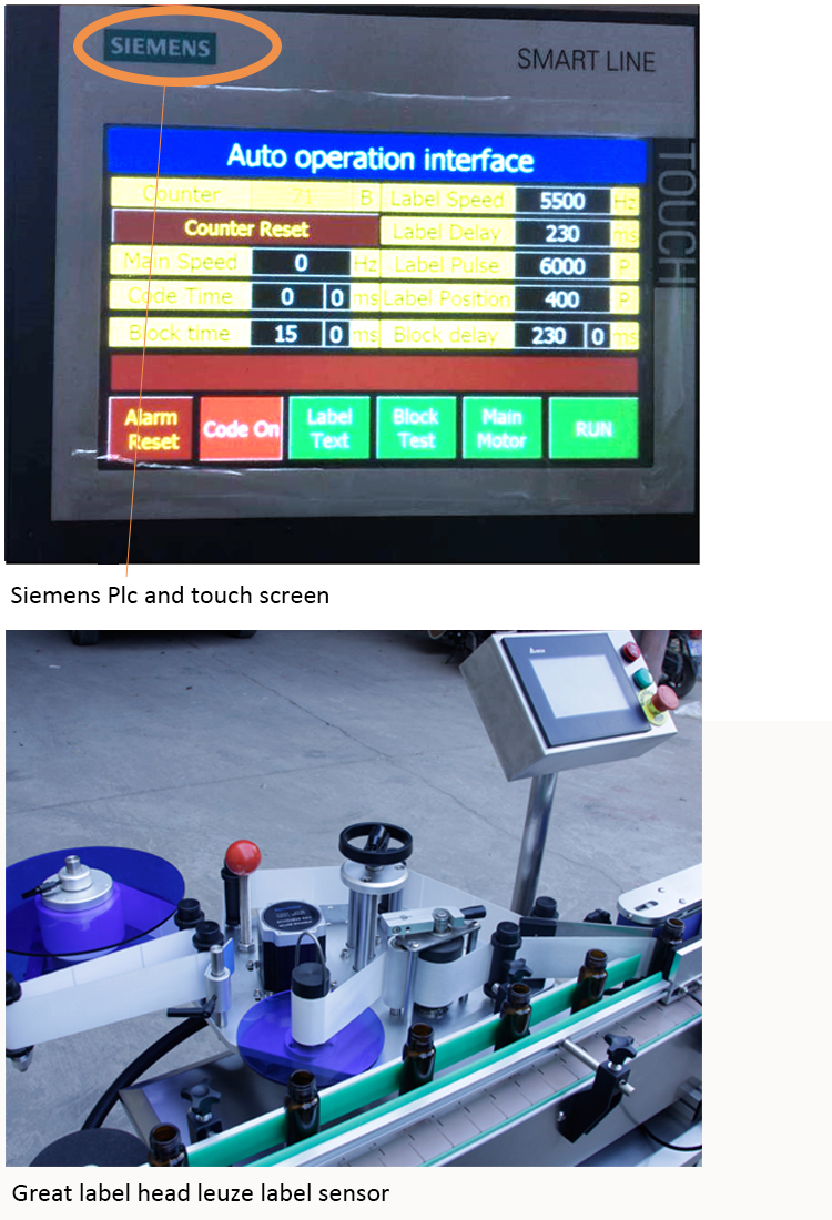 Avtomatik dəyirmi şüşə qablaşdırma etiketi
